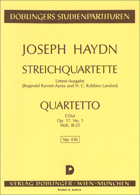 Streichquartett E-Dur op. 17 / 1
