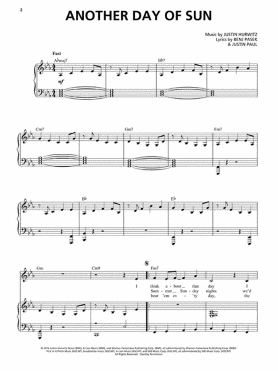 La La Land - Vocal Selections Voice scores gallery preview page 3