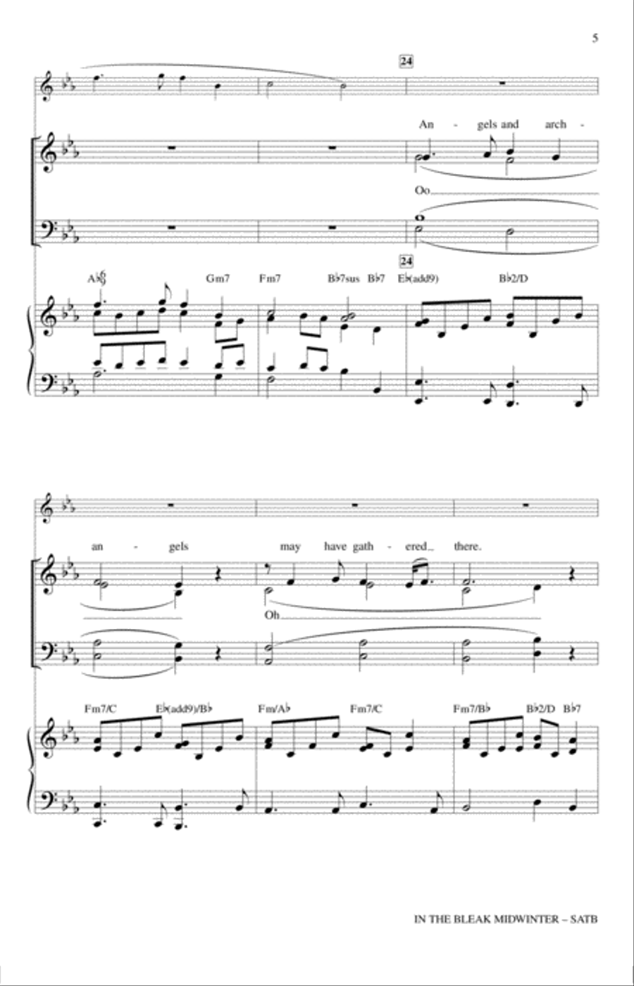 In The Bleak Midwinter 4-Part scores gallery preview page 4