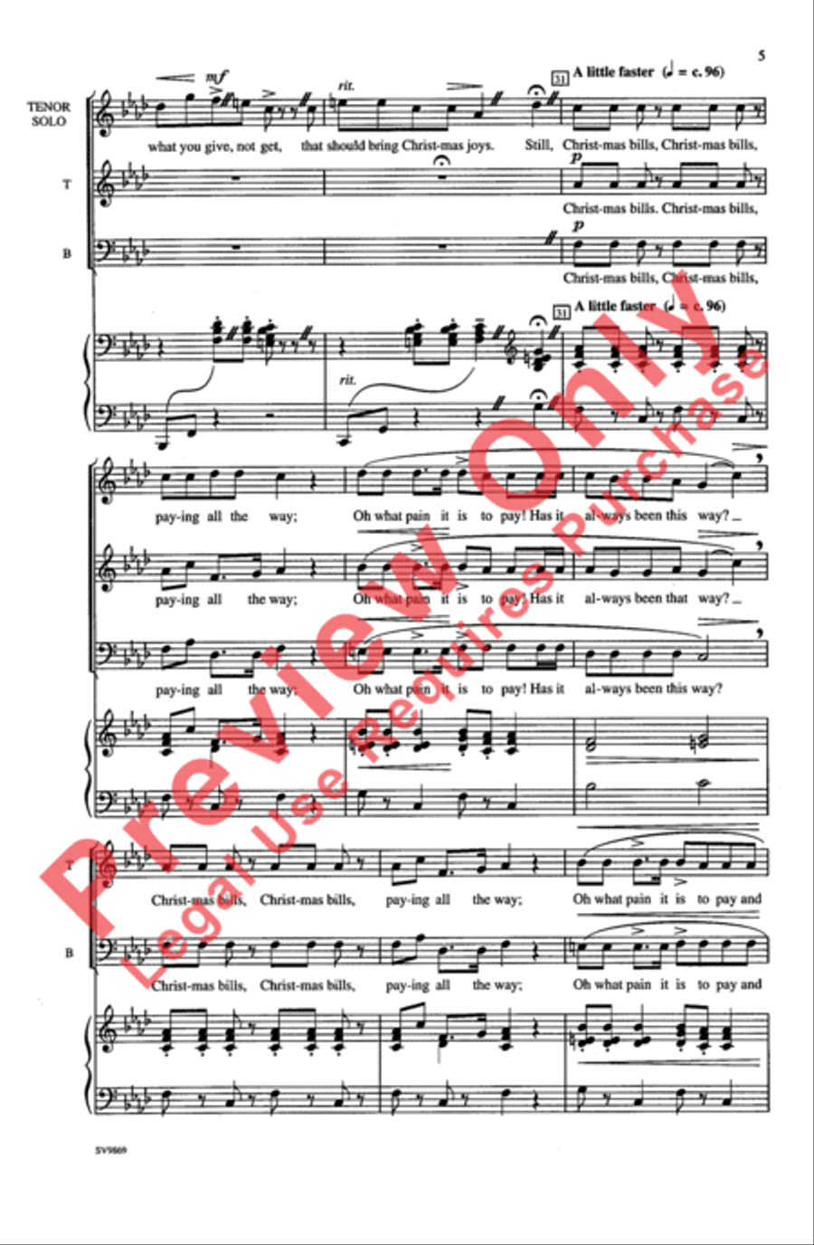 Dashing Through the Slush Men's Choir scores gallery preview page 5