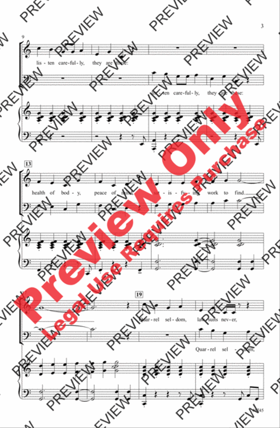 A Pleasant Life A Pleasant Life 3-Part scores gallery preview page 3