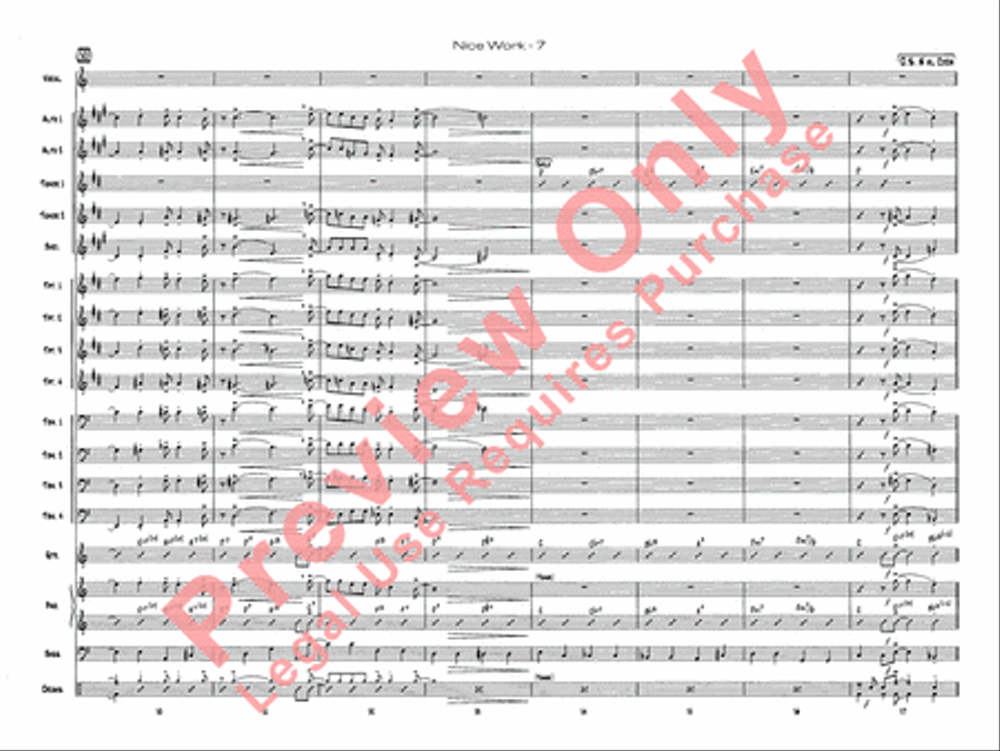 Nice Work If You Can Get It Jazz Ensemble scores gallery preview page 18