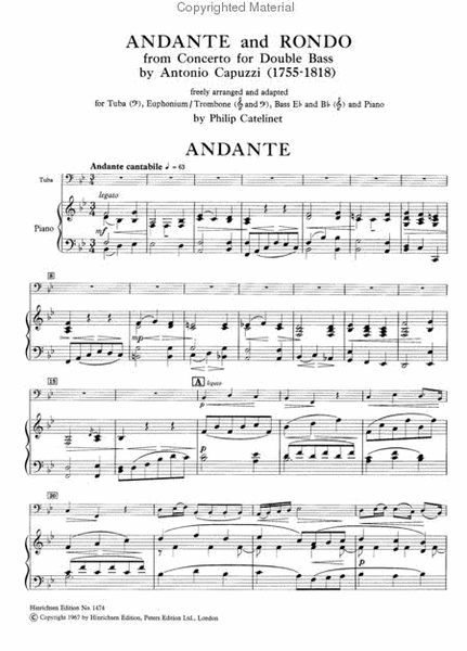 Andante And Rondo - From Concerto For Double Bass