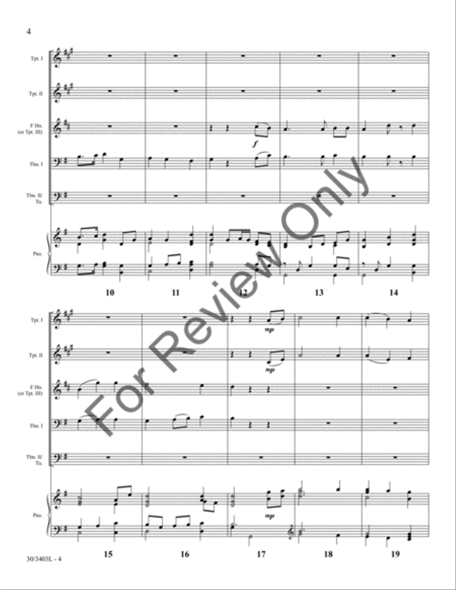 Crown Him Lord of All! Crown Him Lord of All! Brass Ensemble scores gallery preview page 3