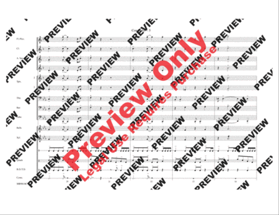 Gonna Fly Now (Theme from Rocky) Marching Band scores gallery preview page 15