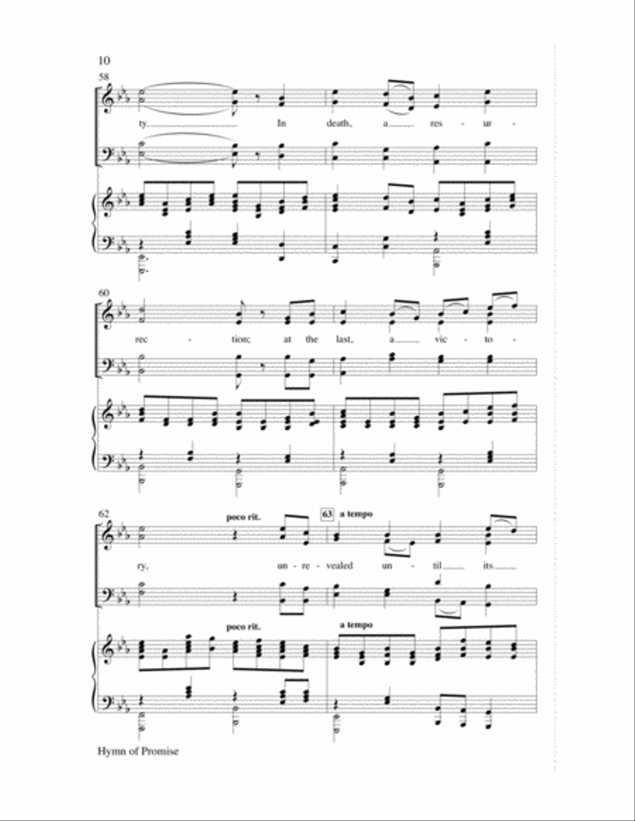 Hymn of Promise 4-Part scores gallery preview page 10