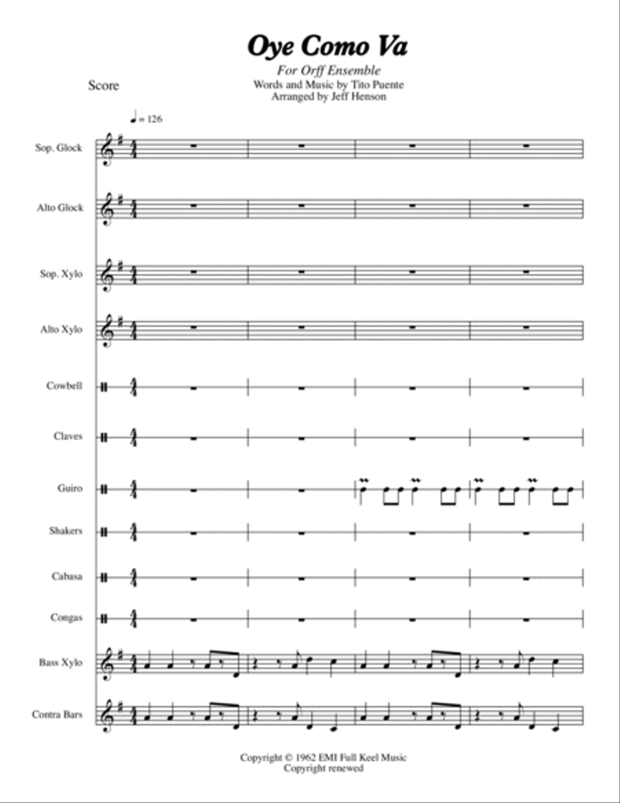 Oye Como Va Small Ensemble scores gallery preview page 3