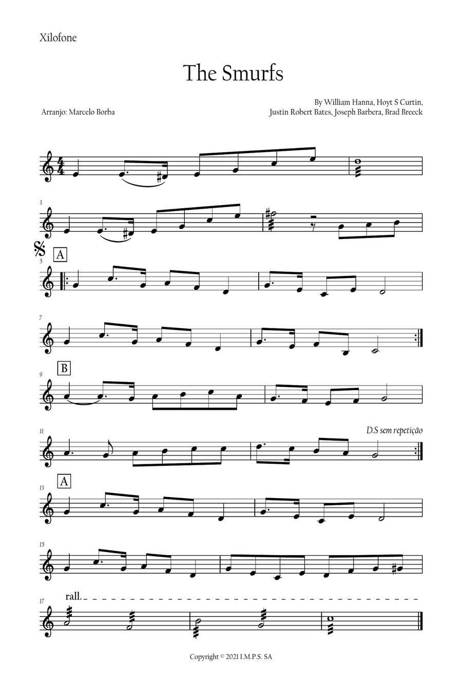 Smurfs Theme Song 21 A Cappella scores gallery preview page 4