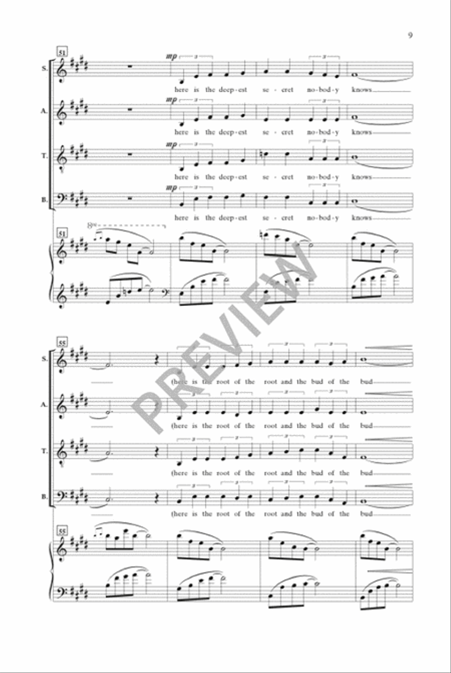 i carry your heart with me (SATB) 4-Part scores gallery preview page 8