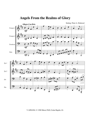 Book cover for Angels From the Realms of Glory - Mixed Brass Quartet (2 Tpt, Trb, Tuba)
