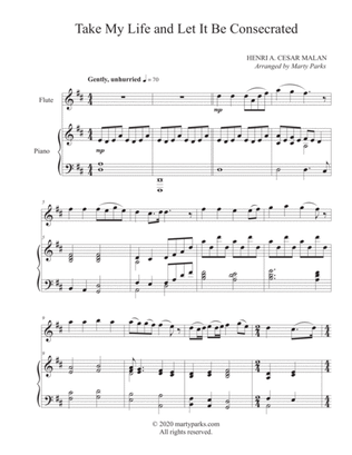 Book cover for Take My Life and Let It Be Consecrated (Flute-Piano)