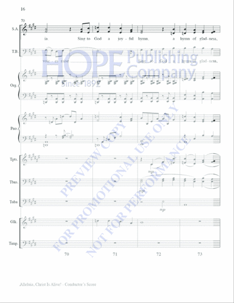 Alleluia, Christ Is Alive! Choir scores gallery preview page 18