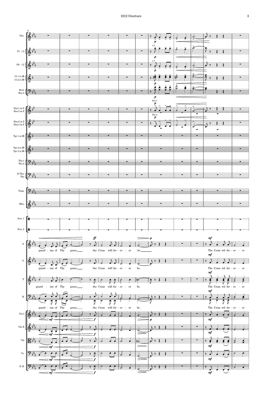 1812 Overture (Chorus Version) Choir scores gallery preview page 3
