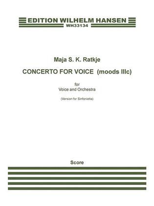 Book cover for Concerto for Voice (moods IIIb)