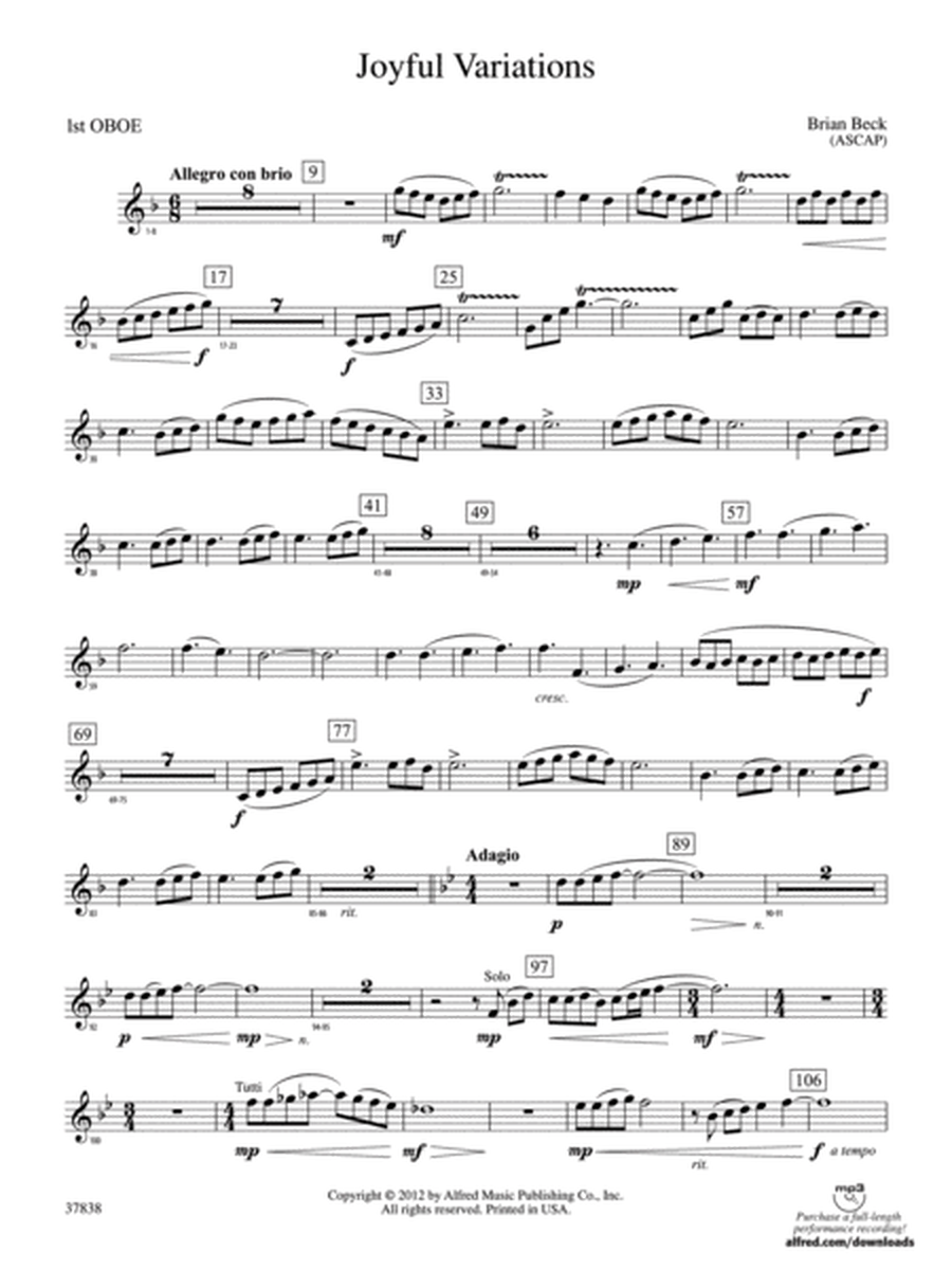 Joyful Variations: Oboe