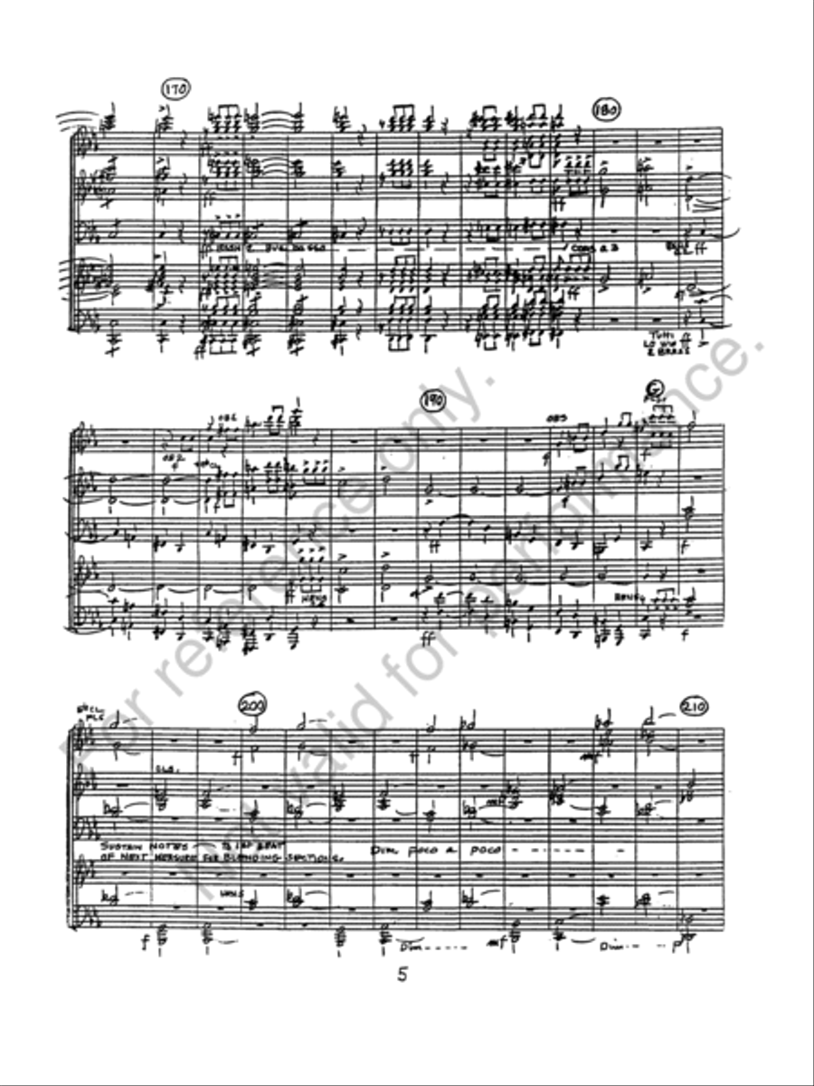 Symphony #5 In C Minor (1st Mvt.) Concert Band scores gallery preview page 6