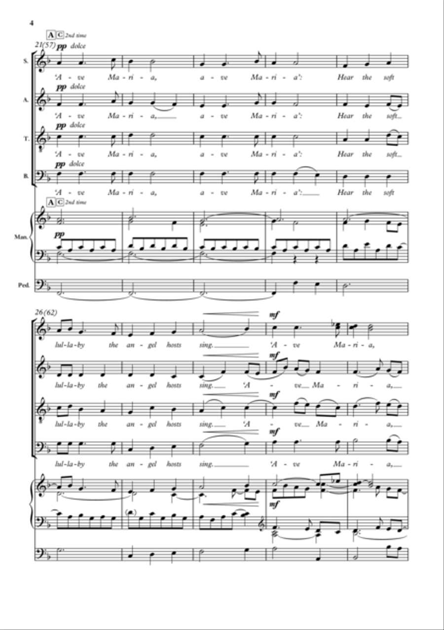 Christmas Lullaby 4-Part scores gallery preview page 3