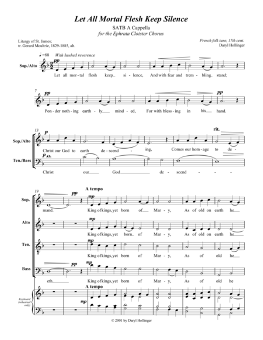 Let All Mortal Flesh Keep Silence 4-Part scores gallery preview page 1
