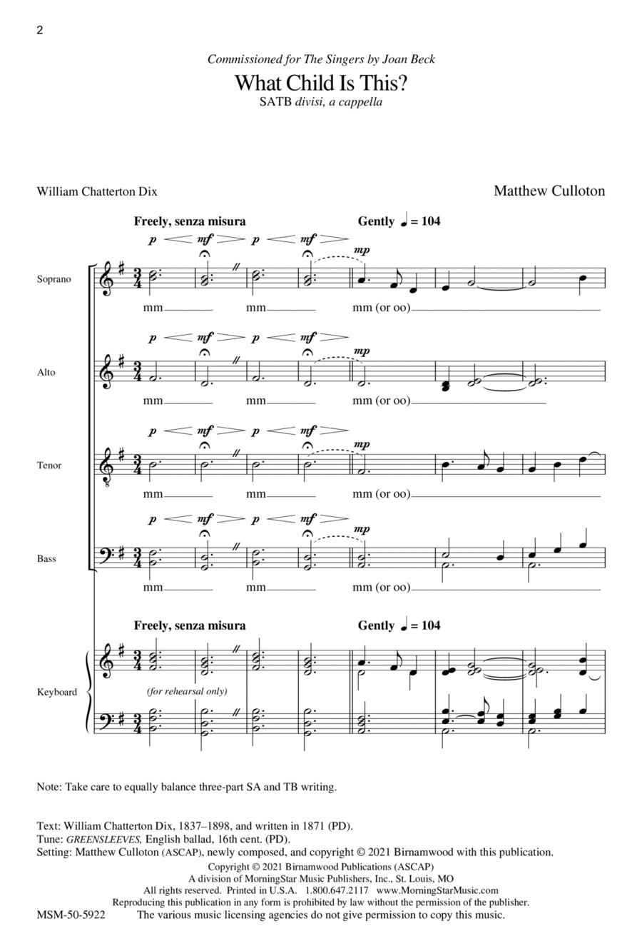 What Child Is This? Divisi scores gallery preview page 1