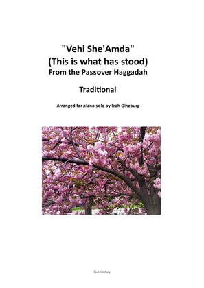 Book cover for "Ve'Hi She'Amda" (This is what has stood) Passover Song