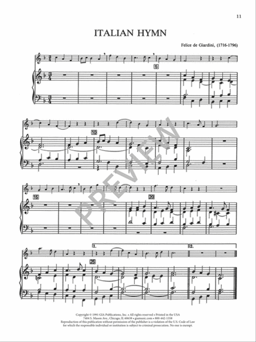 Eight Chorale Preludes for Treble Instrument and Organ Organ scores gallery preview page 12
