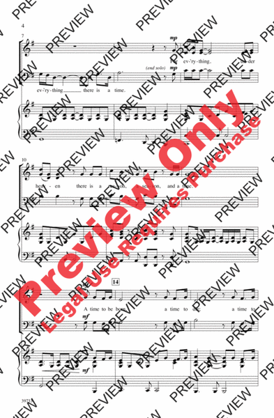For Everything There Is a Season by Jay Althouse 3-Part - Sheet Music