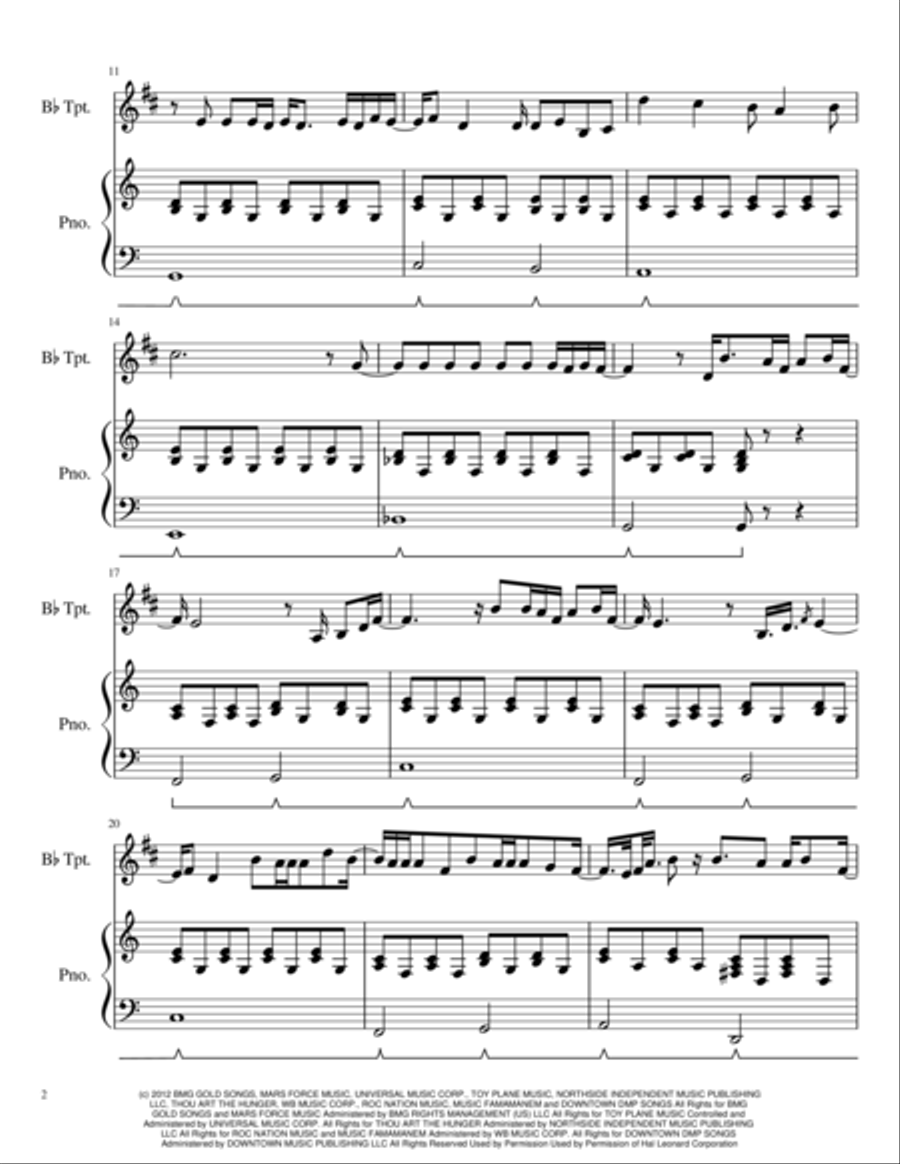 When I Was Your Man Trumpet Solo scores gallery preview page 2