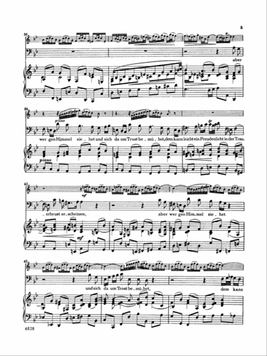 Bach: 12 Bass Arias from Church Cantatas (German) Voice Solo scores gallery preview page 4