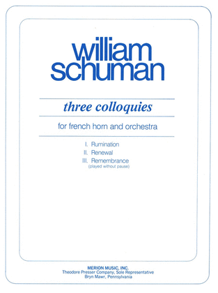 Book cover for Three Colloquies