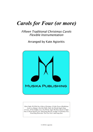 Book cover for Carols for Four (or more) - 15 Carols with Flexible Instrumentation - Full Score - Score Only