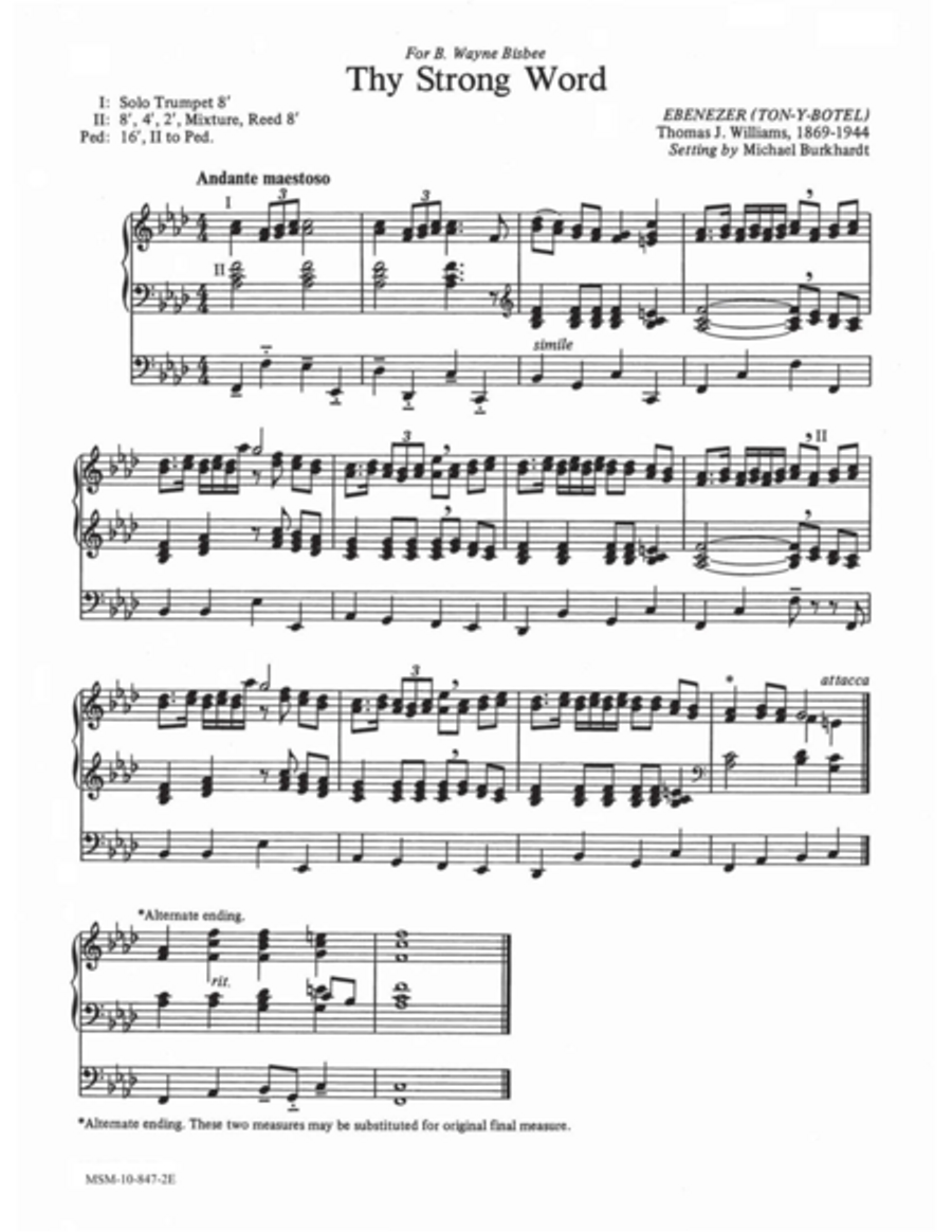 Thy Strong Word Organ scores gallery preview page 1