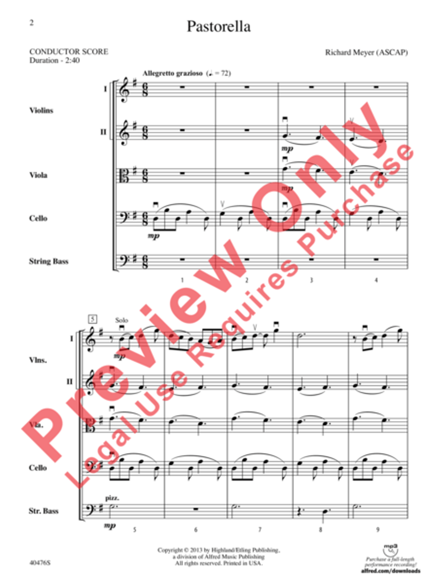 Pastorella Pastorella String Orchestra scores gallery preview page 3