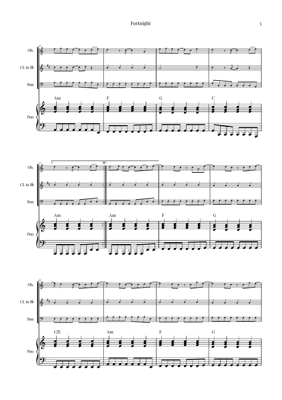 Fortnight Woodwind Trio scores gallery preview page 5
