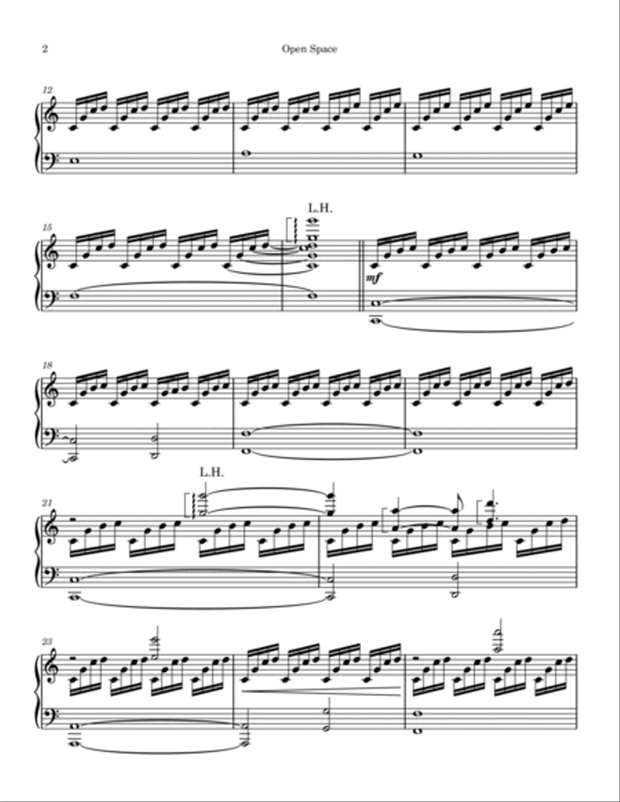 Open Space Piano Solo scores gallery preview page 2