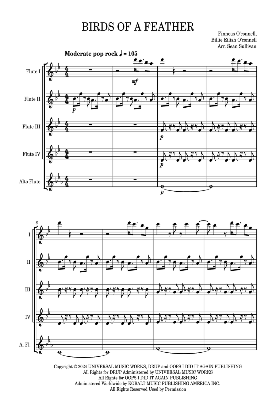 Birds Of A Feather Woodwind Quintet scores gallery preview page 2