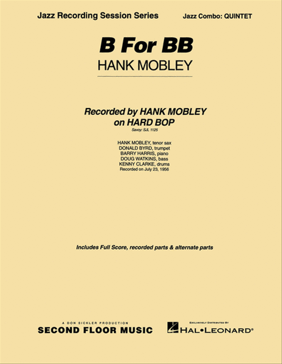 B for BB Jazz Ensemble scores gallery preview page 1