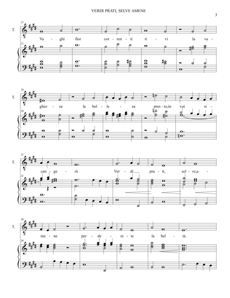 VERDI PRATI - SELVE AMENE - Handel - From Alcina - For Tenor and Piano image number null