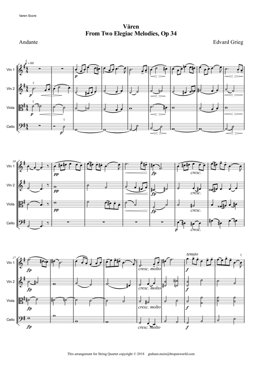 Våren (Last Spring) by Edvard Grieg image number null