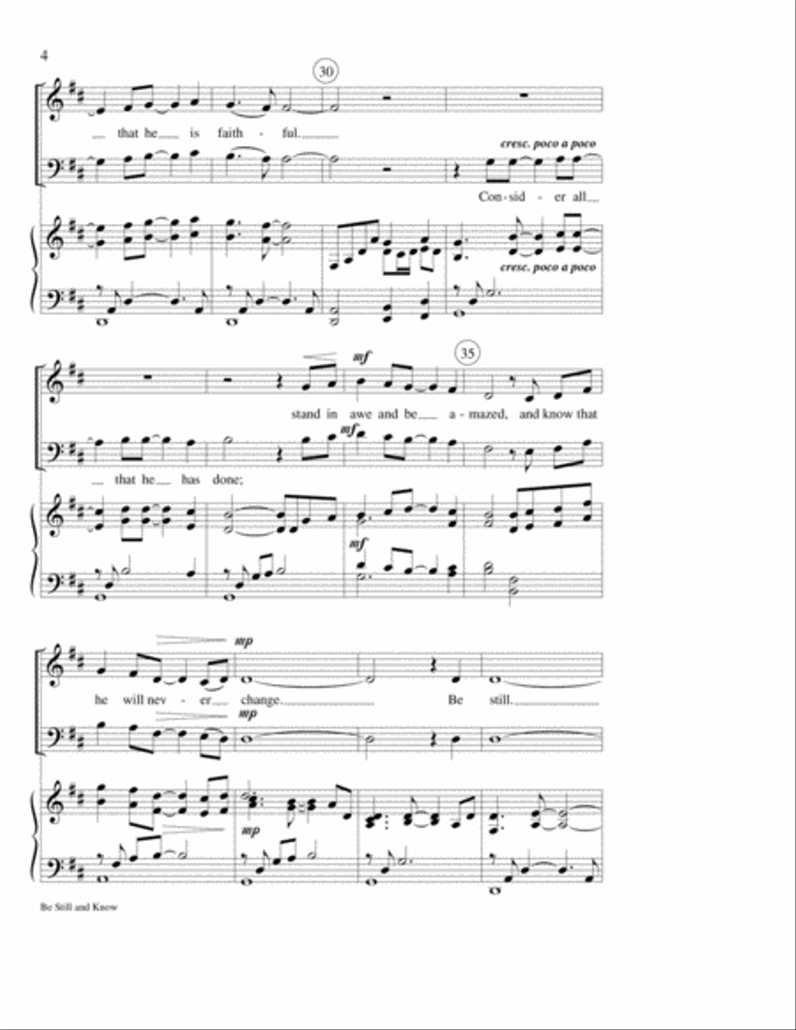 Be Still and Know Be Still and Know 4-Part scores gallery preview page 4