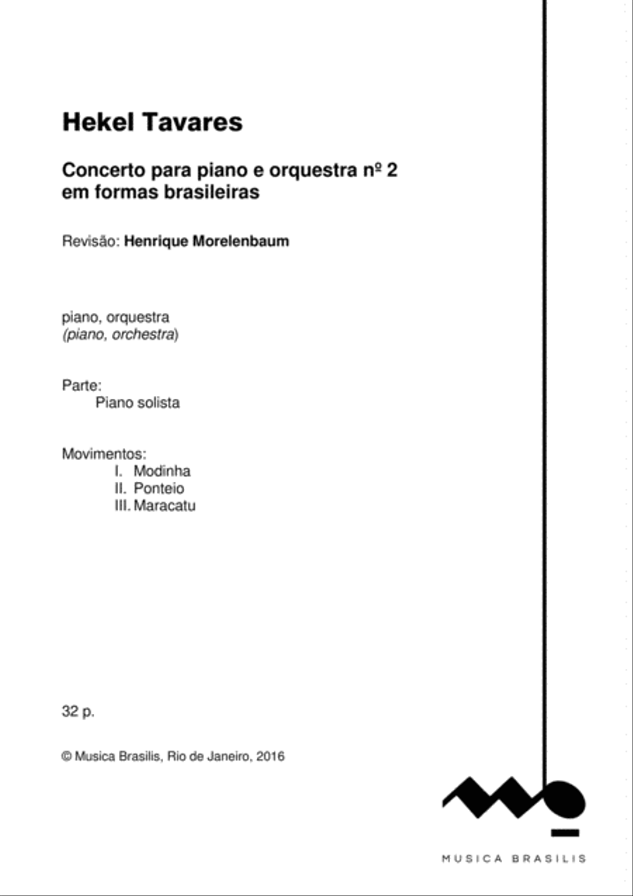 Concerto para piano e orquestra n.2 em formas brasileiras Full Orchestra scores gallery preview page 2