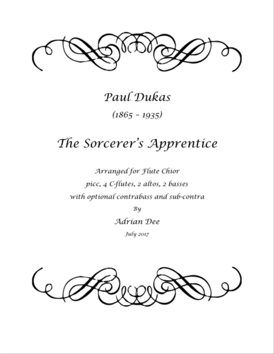 Sorcerer's Apprentice Flute Choir scores gallery preview page 1