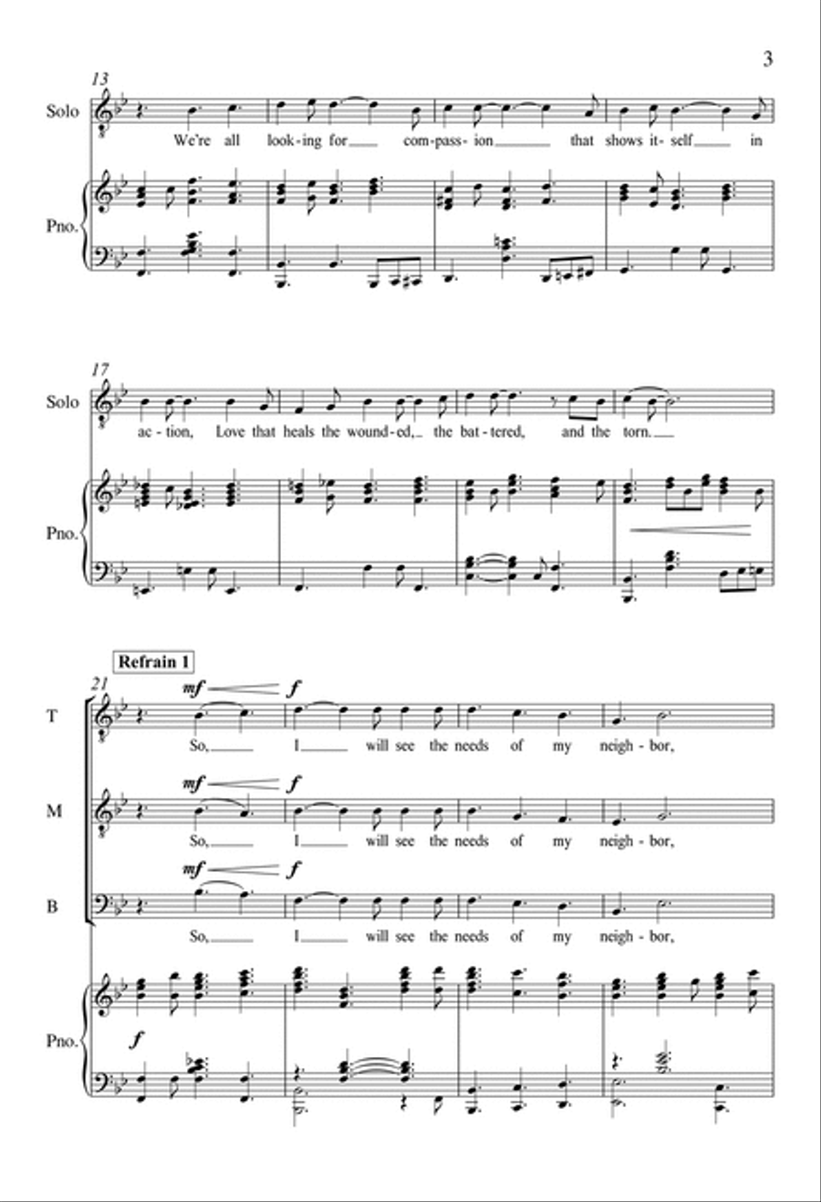 I Will Walk This Way 3-Part scores gallery preview page 2