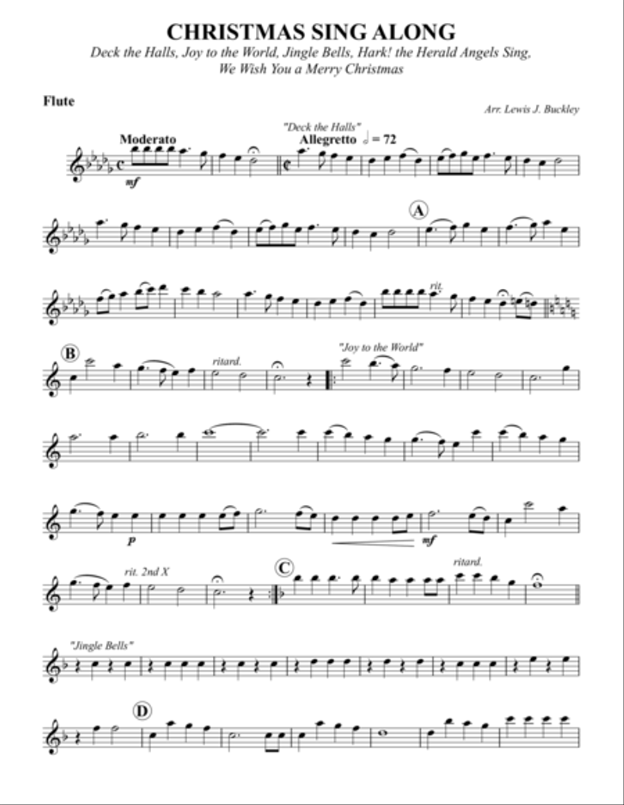 Christmas Sing Along Woodwind Quintet scores gallery preview page 5