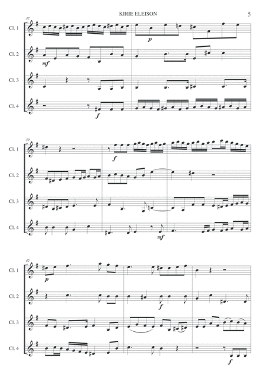 Kyrie eleison - Requiem Kyrie eleison - Requiem Woodwind Quartet scores gallery preview page 6