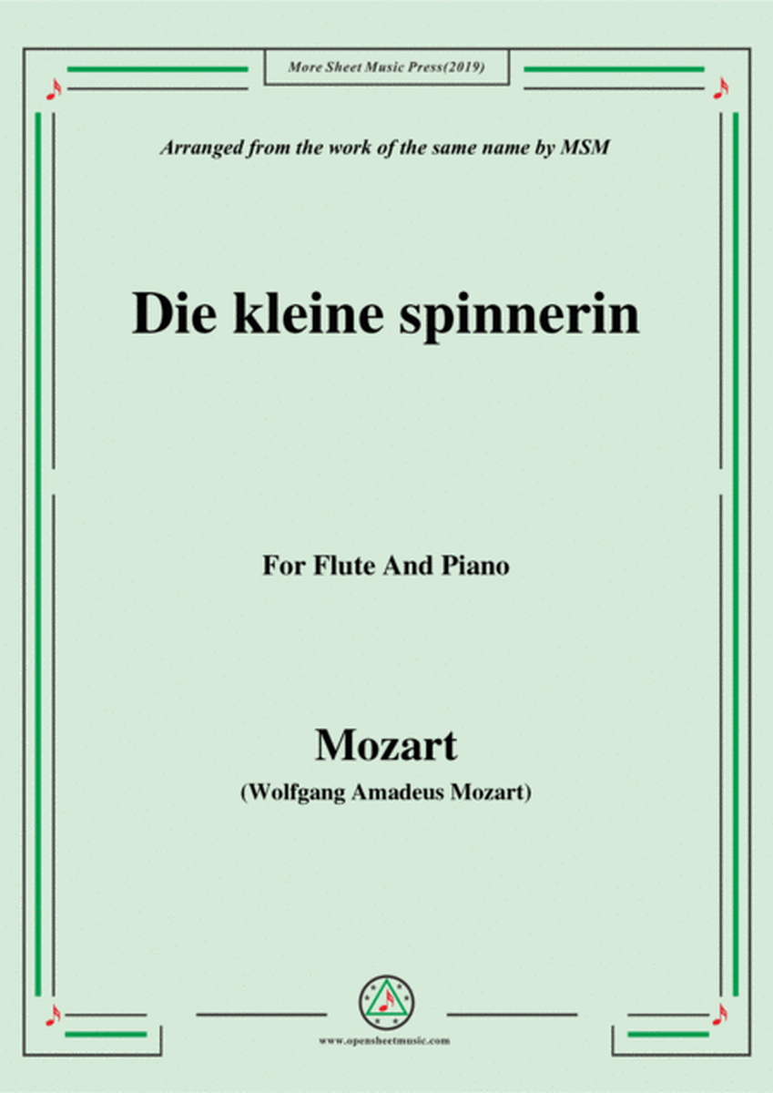 Mozart-Die kleine spinnerin,for Flute and Piano image number null