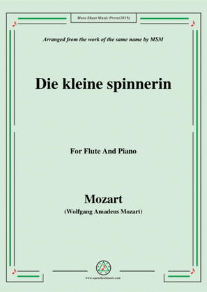 Mozart-Die kleine spinnerin,for Flute and Piano