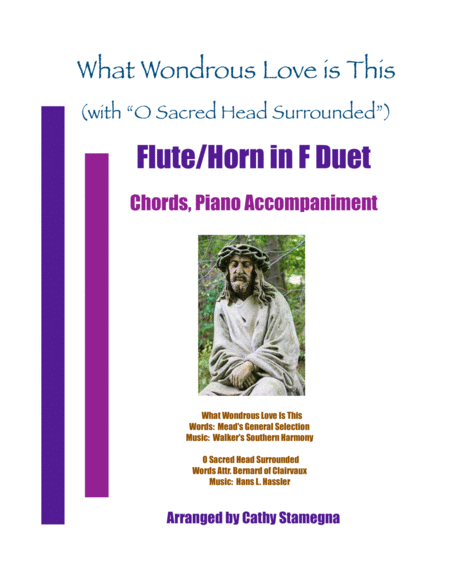 What Wondrous Love Is This (with "O Sacred Head Surrounded") (Flute/Horn in F Duet, Piano Acc.) image number null