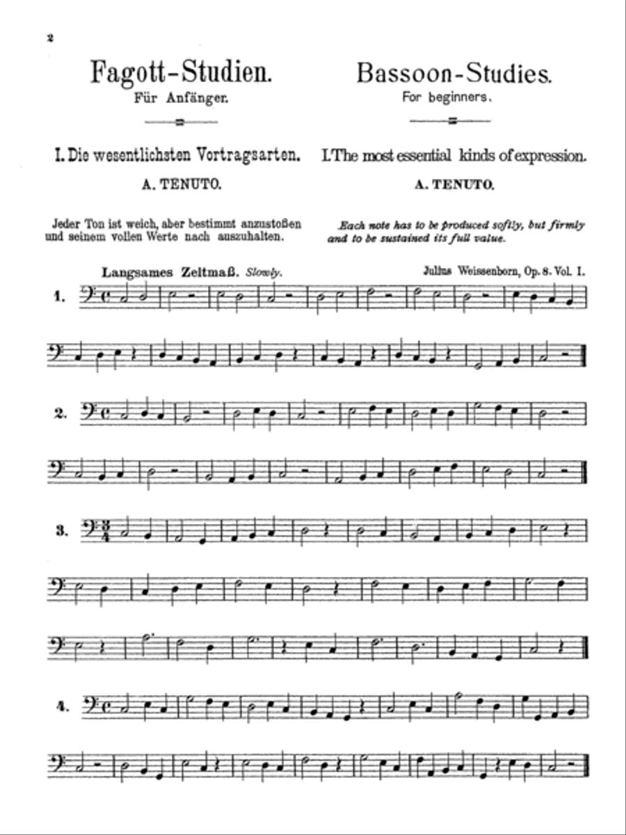 Bassoon Studies for Beginners, Op. 8 Bassoon Solo scores gallery preview page 3