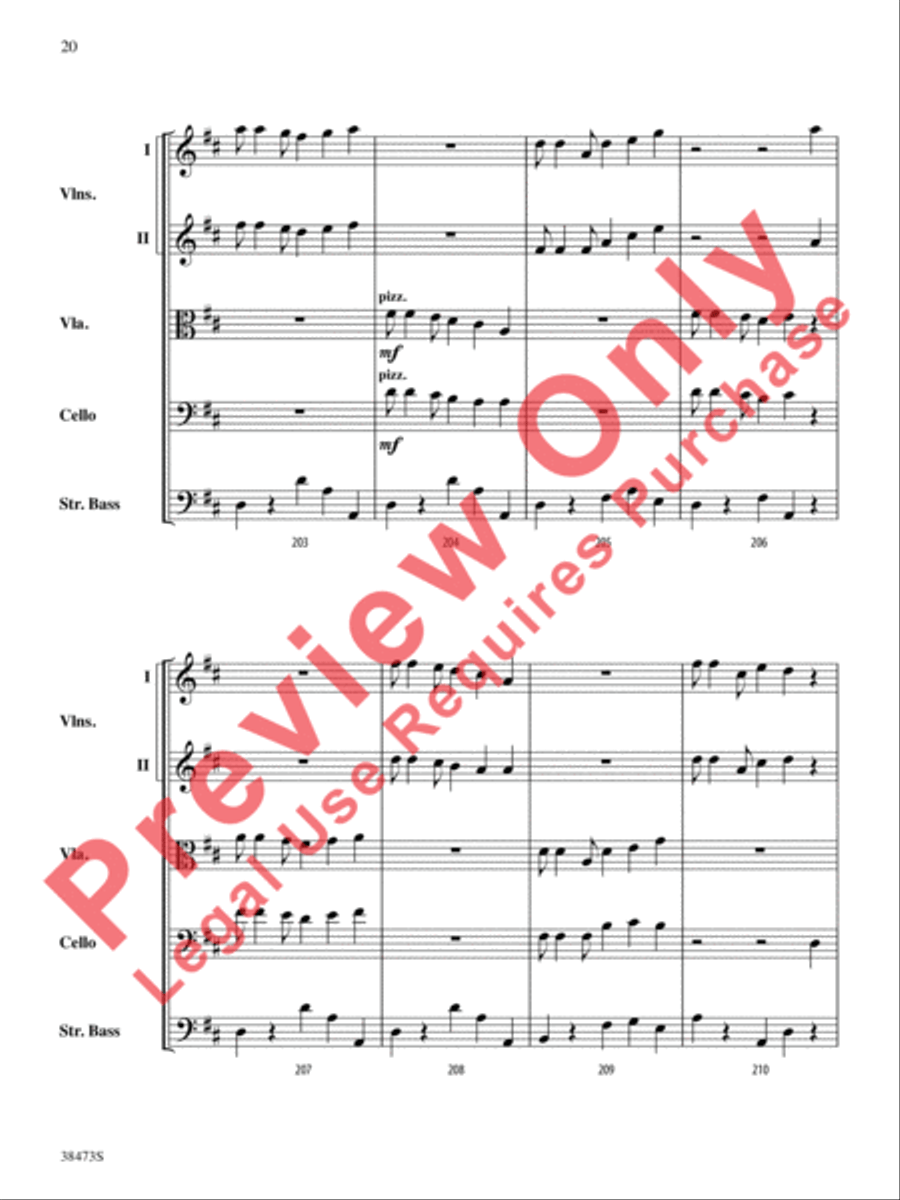 Lonestar Variations String Orchestra scores gallery preview page 21