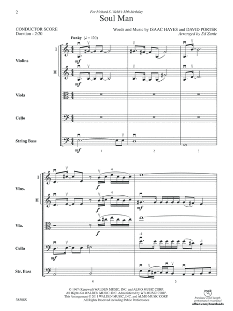 Soul Man: Score String Orchestra scores gallery preview page 2
